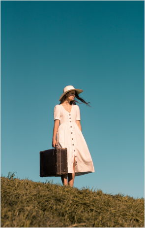 Girl Standing in the Valley